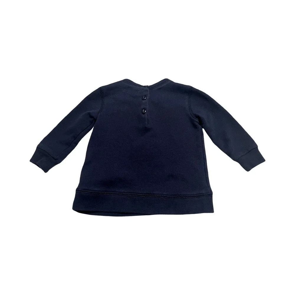 Ralph Lauren Kids‎ Navy Blue Anchor Embroidered Fleece Sweatshirt 9M Pullover